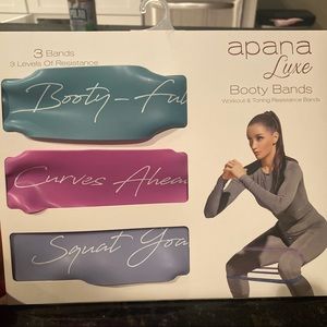 Booty Bands by Apana Luxe. 3 Brand new bands and sealed in package.
